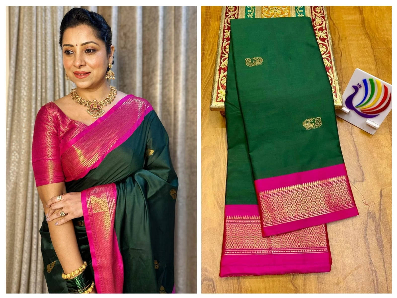     			FAB SILK Cotton Silk Embellished Saree With Unstitched Blouse Piece ( Multicolor2 )