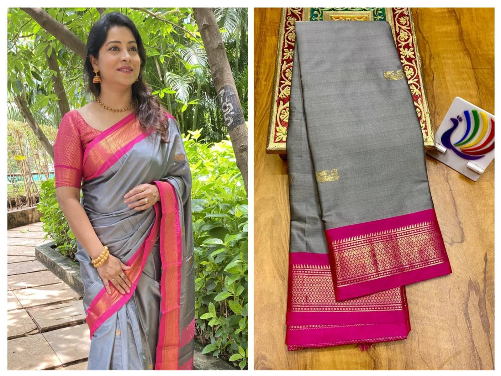     			FAB SILK Cotton Silk Embellished Saree With Unstitched Blouse Piece ( Multicolor4 )