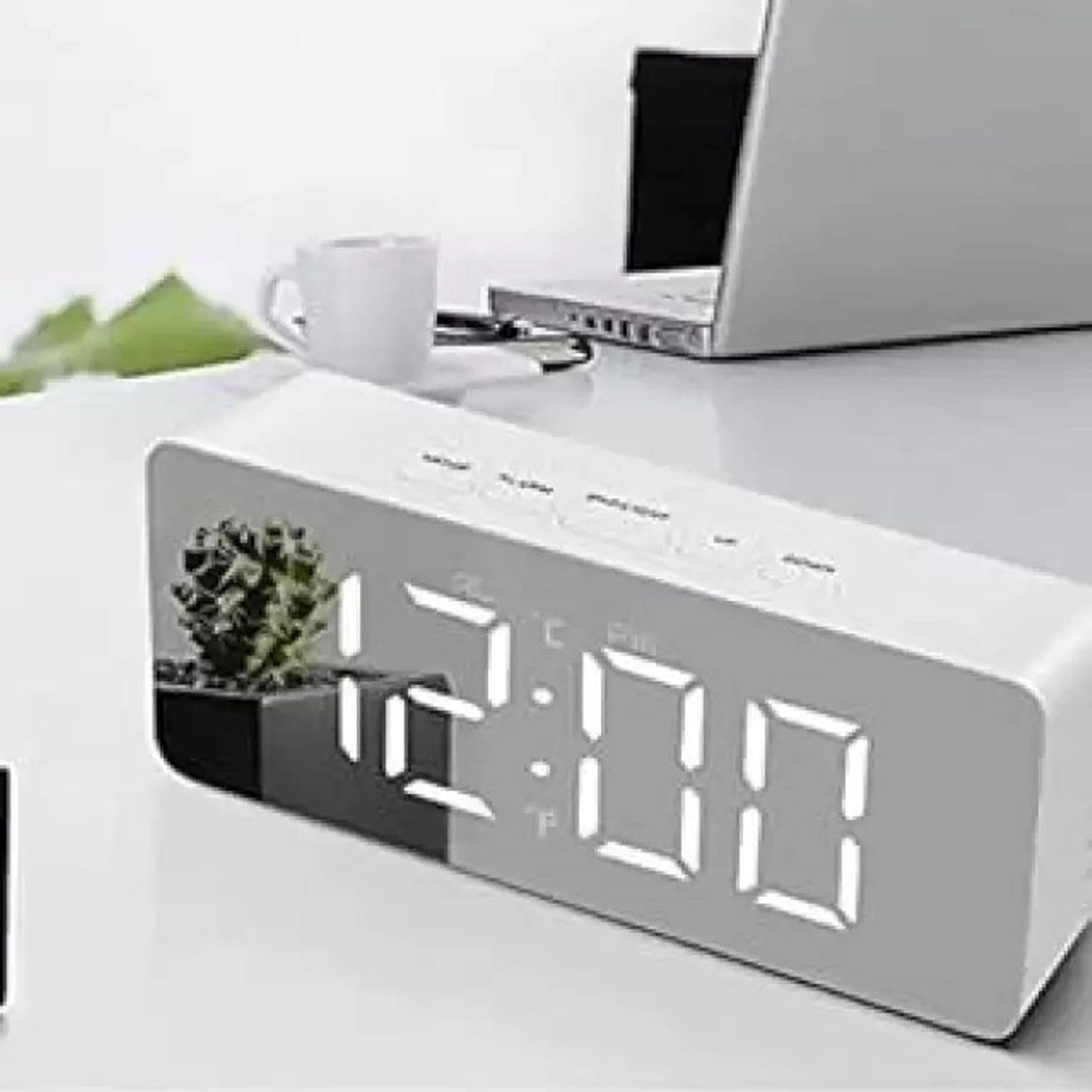 Kalos Digital Plastic Rectangular Table Clock - Pack of 1 Kalos Digital Plastic Rectangular Table Clock - Pack of 1