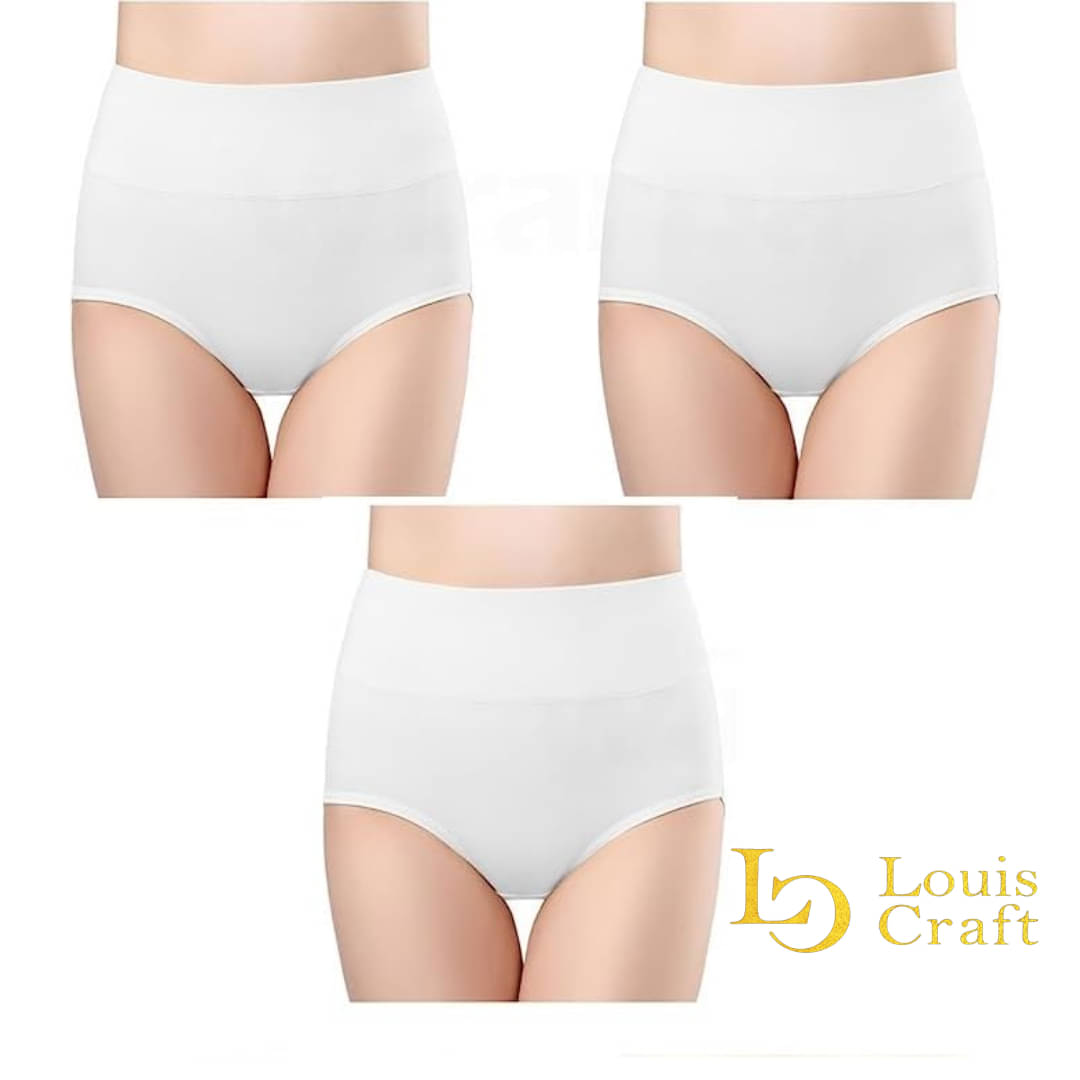     			Louis Craft Pack of 3 Cotton Lycra Hipster For Women ( White )