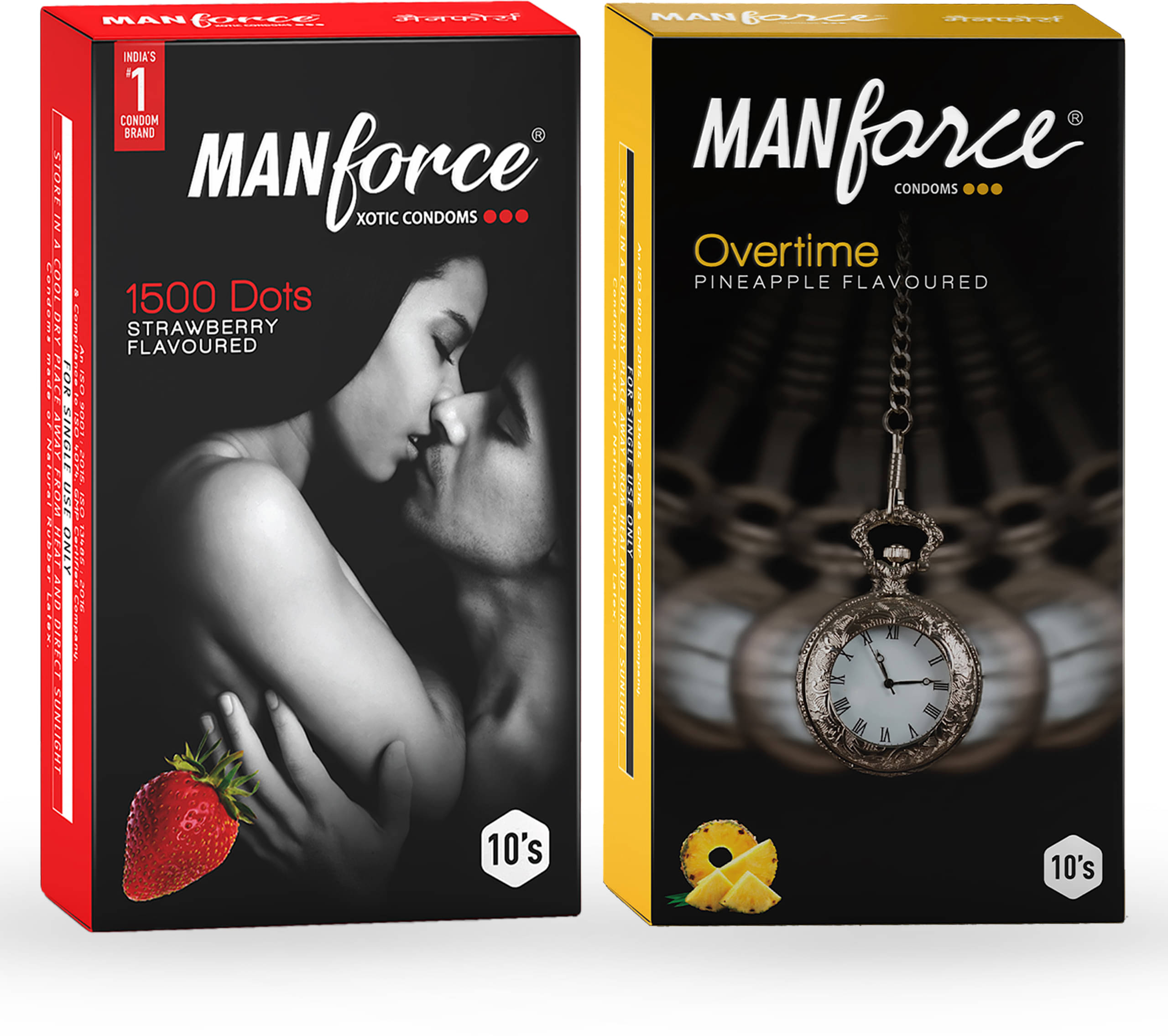 MANFORCE 3 in 1 Wild Ribbed Contour Dotted Strawberry Flavor Condoms - 10 Pieces & Overtime Pineapple 3in1 (Ribbed Contour Dotted) Condoms - 10 Pieces Condom (Set of 2 20 Sheets) MANFORCE 3 in 1 Wild Ribbed Contour Dotted Strawberry Flavor Condoms - 10 Pieces & Overtime Pineapple 3in1 (Ribbed Contour Dotted) Condoms - 10 Pieces Condom (Set of 2 20 Sheets)
