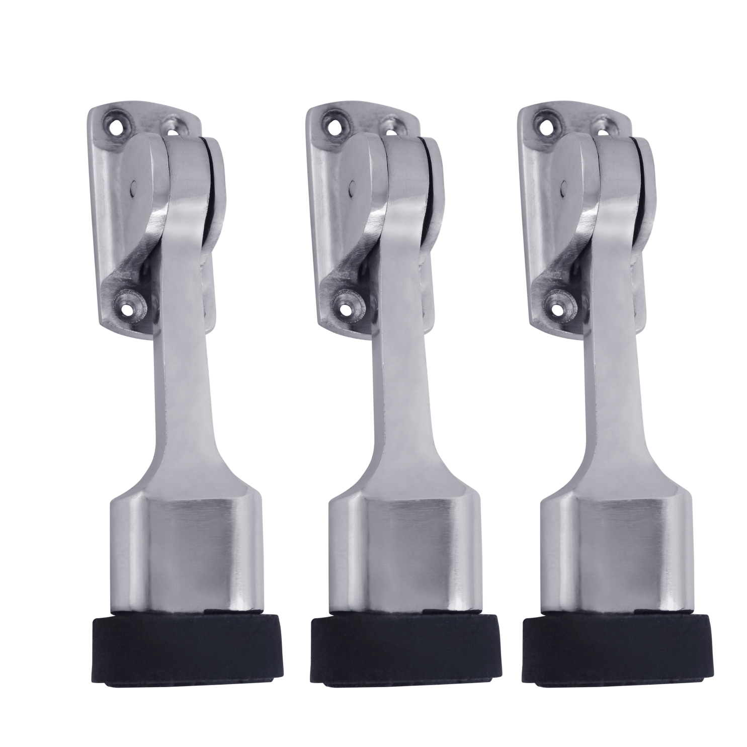 Malaikah Bullet Chrome Plating Heavy Duty Gate Stopper for The Door with Rubber Grip 5-Inch Long Door Stopper for Wooden Door, Door Mounted, Pack Of 3 Malaikah Bullet Chrome Plating Heavy Duty Gate Stopper for The Door with Rubber Grip 5-Inch Long Door Stopper for Wooden Door, Door Mounted, Pack Of 3