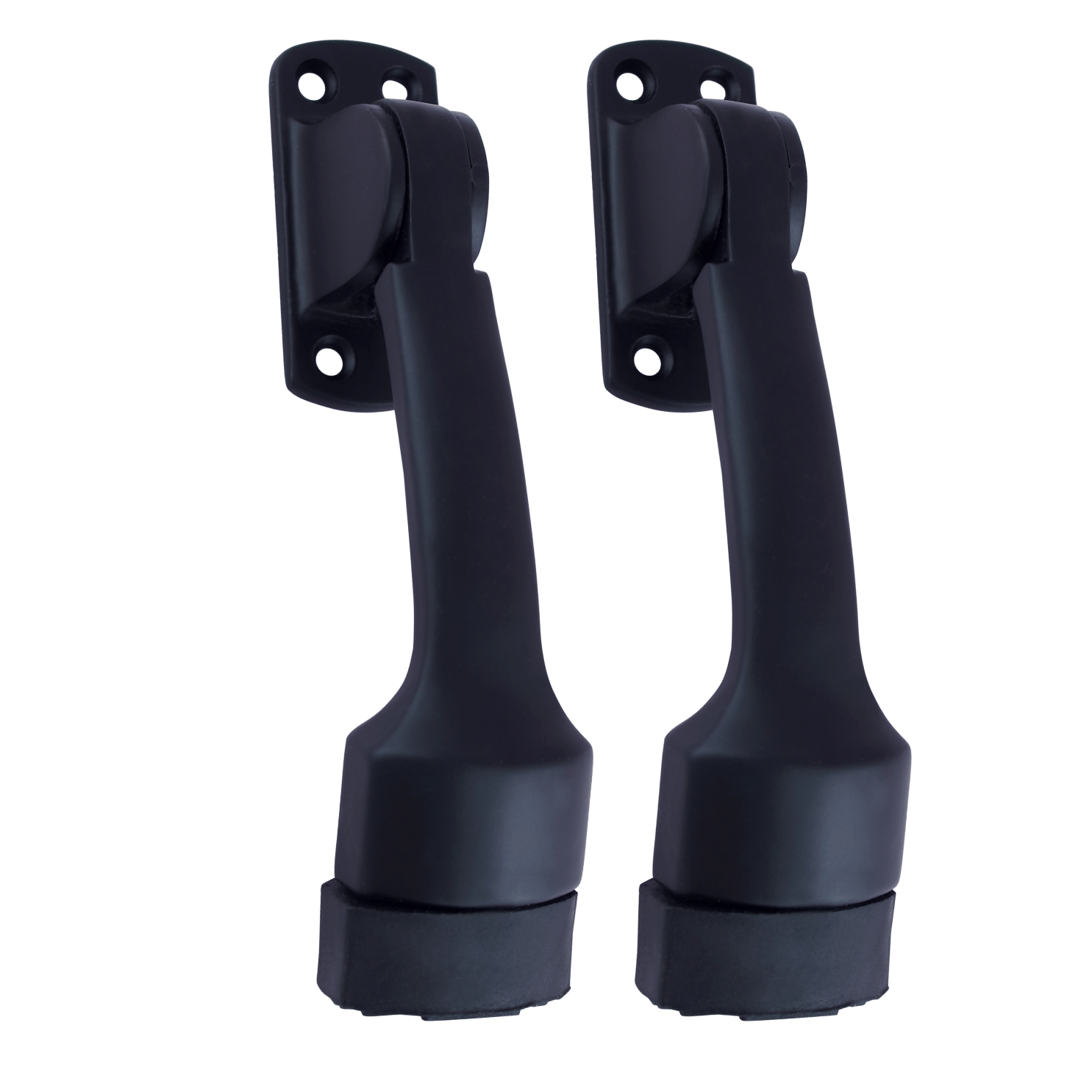 Malaikah Royal Black Heavy Duty Gate Stopper for The Door with Rubber Grip 5-Inch Long Door Stopper for Wooden Door, Door Mounted, Pack Of 2 Malaikah Royal Black Heavy Duty Gate Stopper for The Door with Rubber Grip 5-Inch Long Door Stopper for Wooden Door, Door Mounted, Pack Of 2