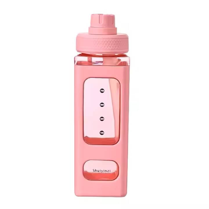     			Stysol Antic Square water bottle  Pink Plastic School Water Bottle 1000 mL ( Set of 1 )