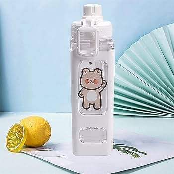 Stysol Antic Square water bottle White Plastic Water Bottle 1000 mL ( Set of 1 ) Stysol Antic Square water bottle White Plastic Water Bottle 1000 mL ( Set of 1 )