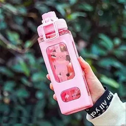 Stysol Square bottle set of 1 Pink Plastic Sipper Water Bottle 1000 mL ( Set of 1 ) Stysol Square bottle set of 1 Pink Plastic Sipper Water Bottle 1000 mL ( Set of 1 )