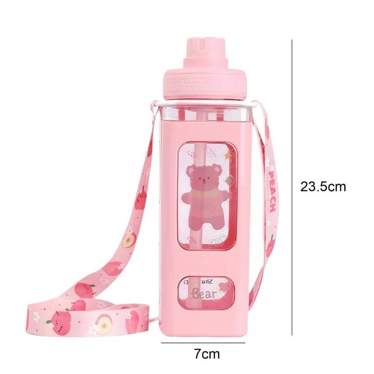 Stysol Square bottle set of 1 Pink Plastic Fridge Water Bottle 1000 mL ( Set of 1 ) Stysol Square bottle set of 1 Pink Plastic Fridge Water Bottle 1000 mL ( Set of 1 )