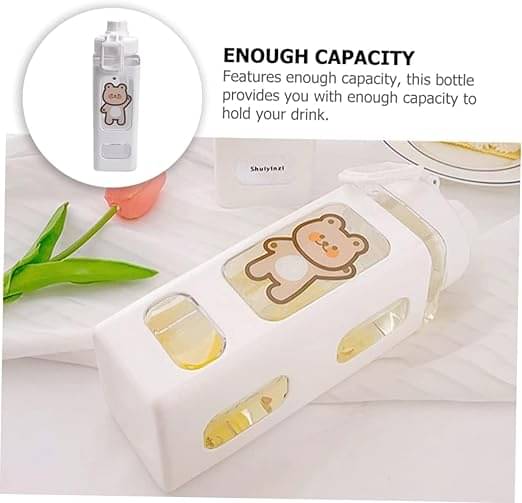 Stysol Square bottle set of 1 White Plastic Water Bottle 1000 mL ( Set of 1 ) Stysol Square bottle set of 1 White Plastic Water Bottle 1000 mL ( Set of 1 )