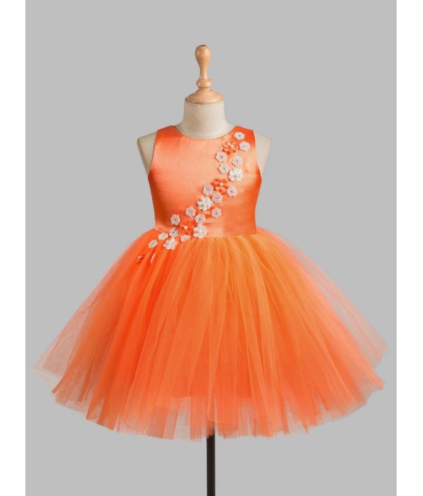 Toy Balloon Kids Net Frock For Girls ( Pack of 1 , Orange ) Toy Balloon Kids Net Frock For Girls ( Pack of 1 , Orange )