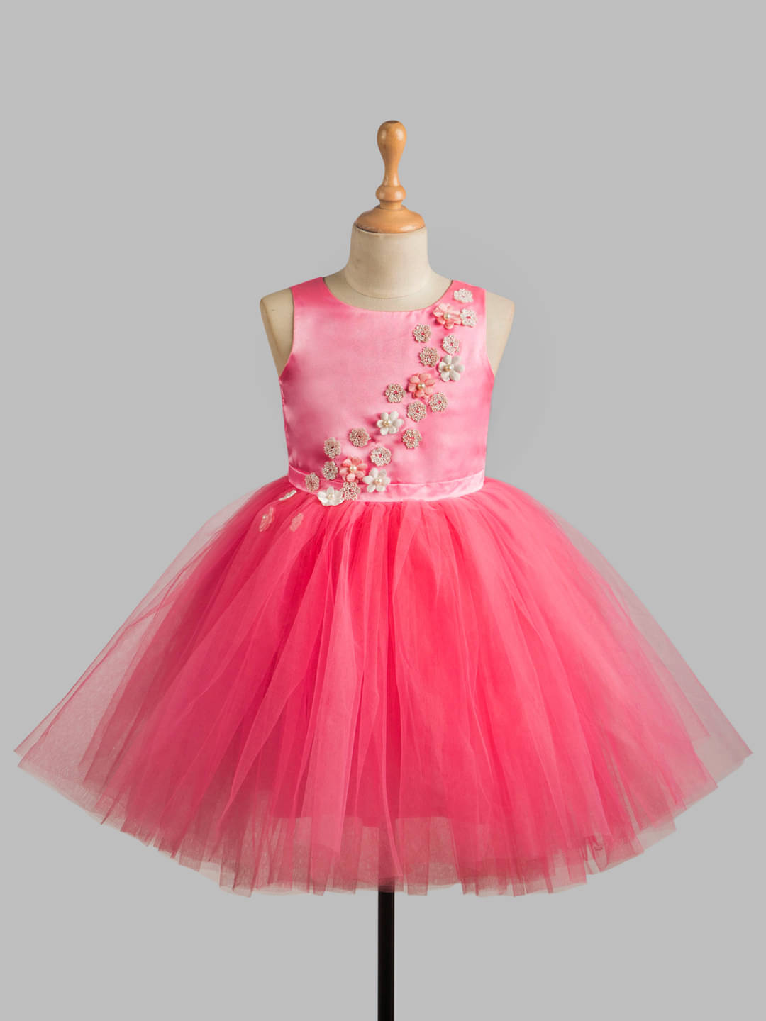Toy Balloon Kids Net Frock For Girls ( Pack of 1 , Bright Pink ) Toy Balloon Kids Net Frock For Girls ( Pack of 1 , Bright Pink )