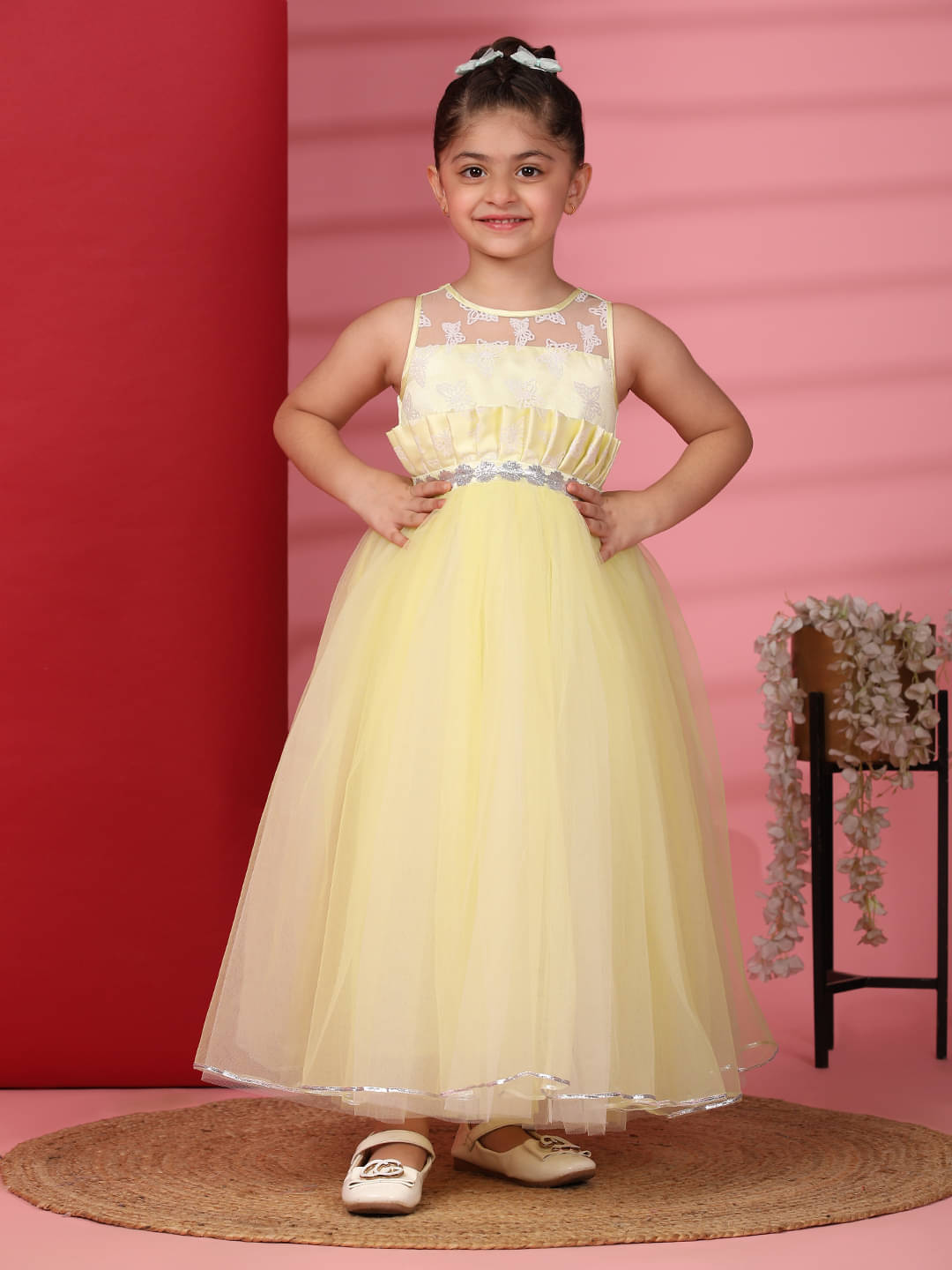Toy Balloon Kids Net Gown For Girls ( Pack of 1 , Light Yellow ) Toy Balloon Kids Net Gown For Girls ( Pack of 1 , Light Yellow )