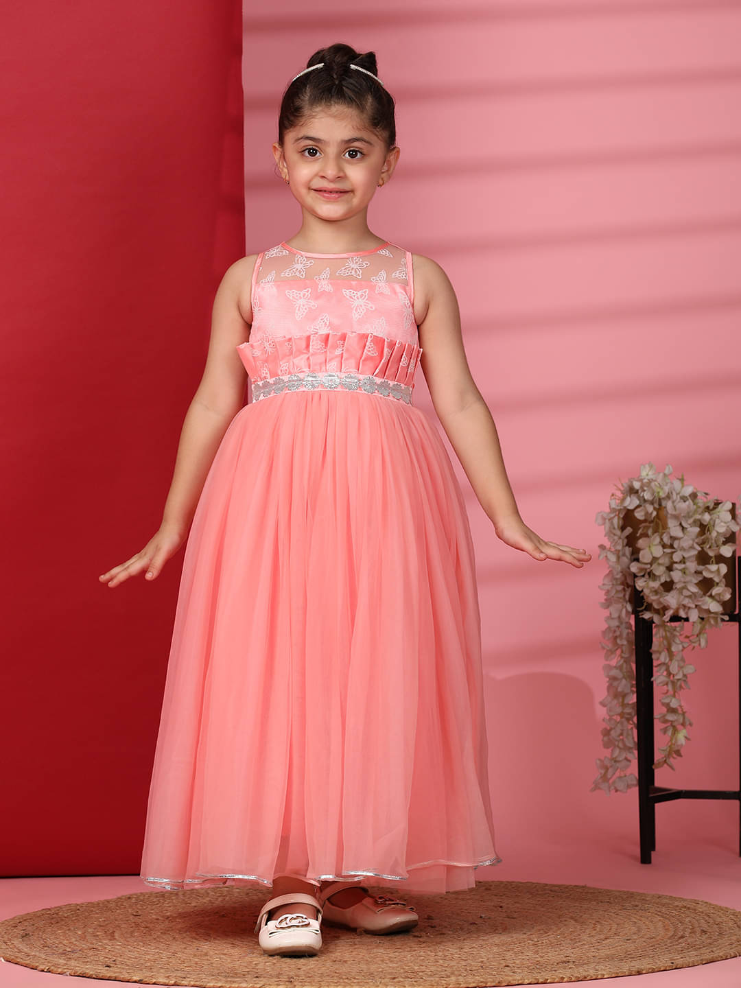 Toy Balloon Kids Net Gown For Girls ( Pack of 1 , Pink ) Toy Balloon Kids Net Gown For Girls ( Pack of 1 , Pink )