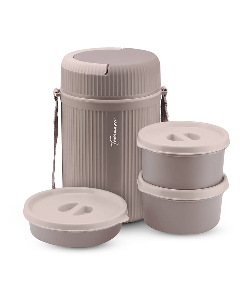     			Trueware Meal 2 Plastic Insulated Lunch Box 3 - Container ( Pack of 1 )