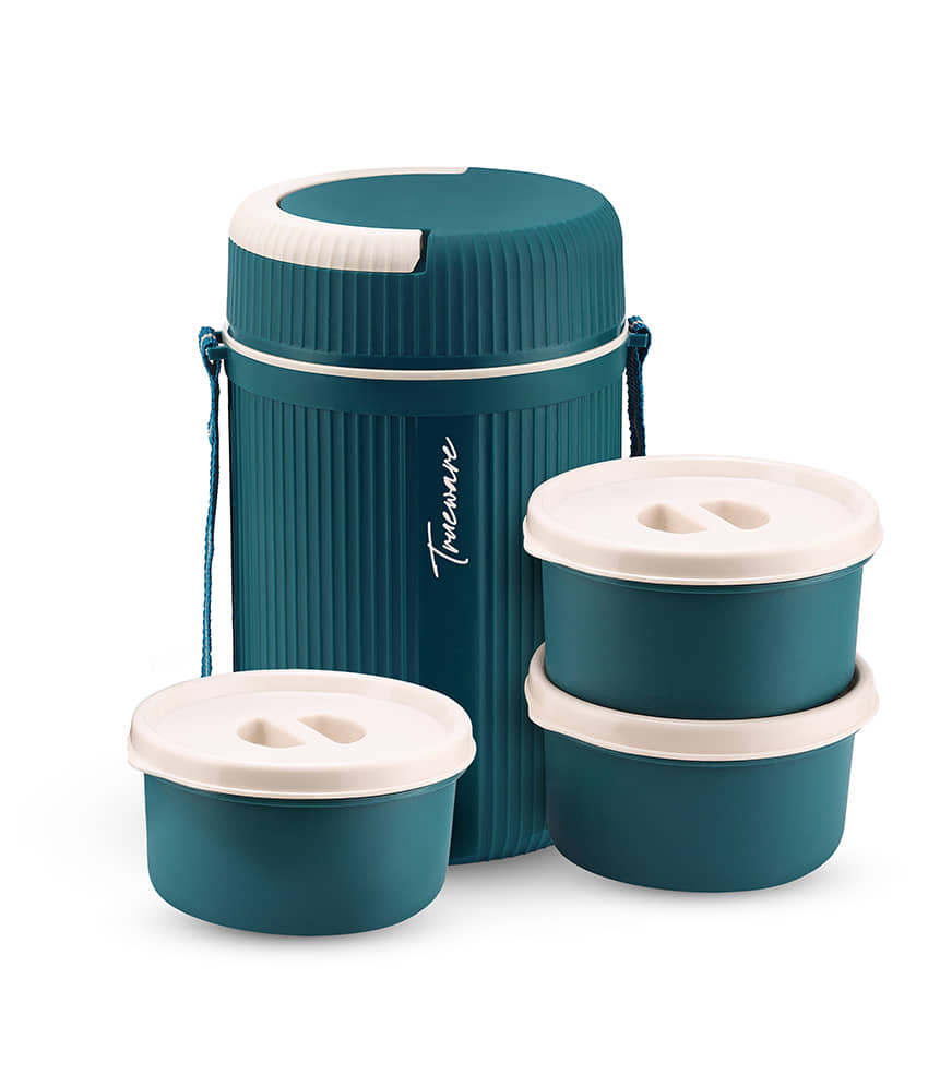 Trueware Meal 3 Plastic Insulated Lunch Box 3 - Container ( Pack of 1 )
