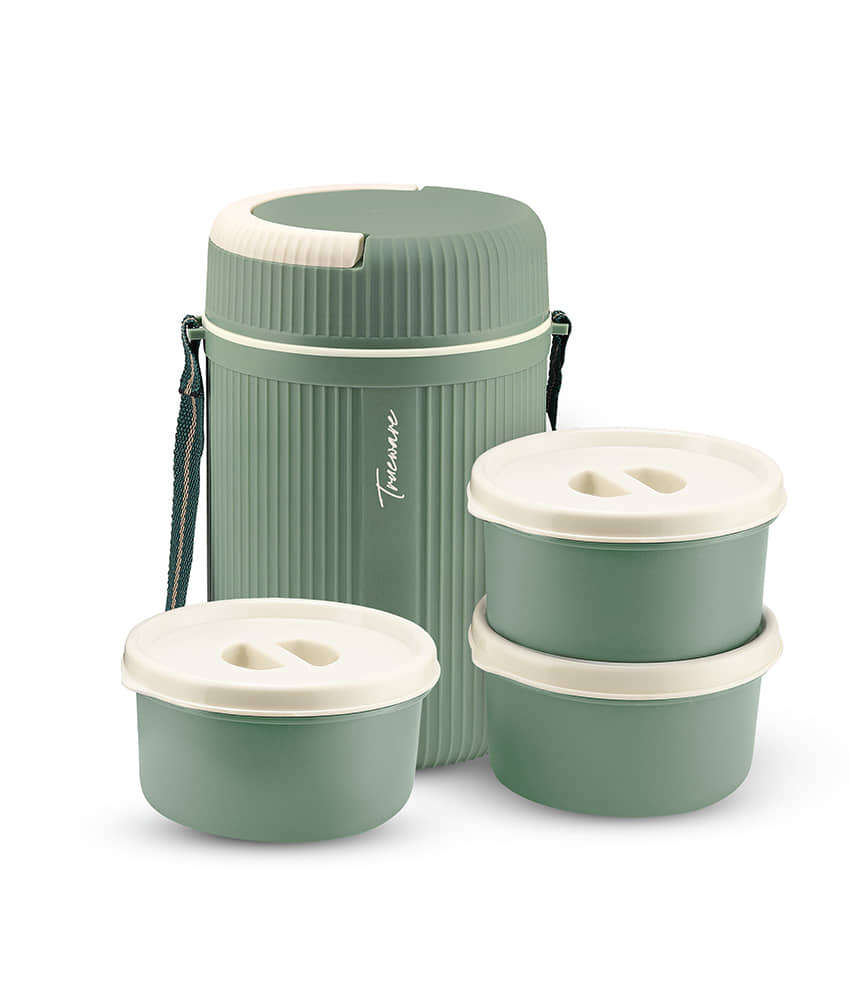 Trueware Meal 3 Plastic Insulated Lunch Box 3 - Container ( Pack of 1 )