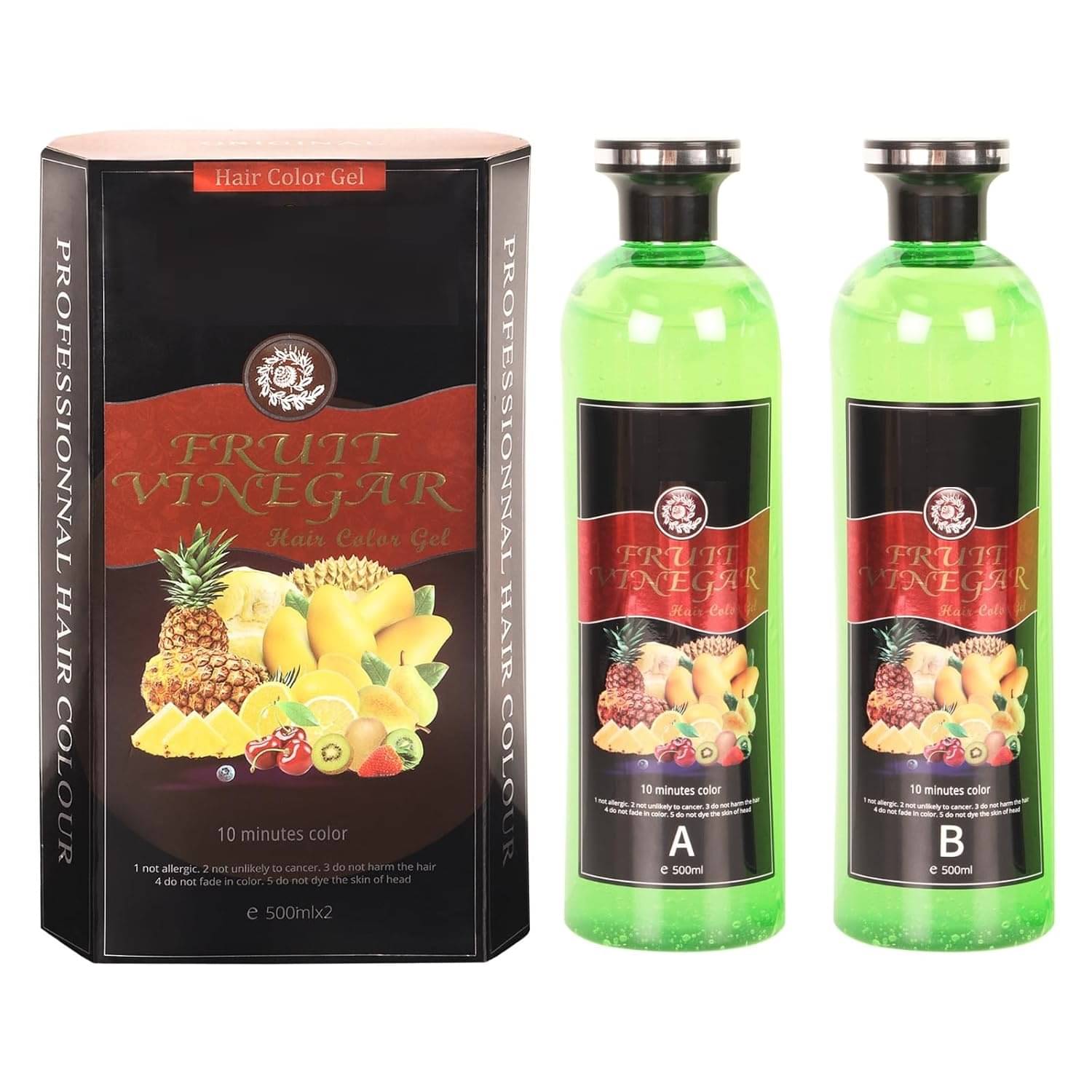 ADIVASI Fruit Vinegar Hair Natural Permanent Hair Color 1000 mL Black ADIVASI Fruit Vinegar Hair Natural Permanent Hair Color 1000 mL Black