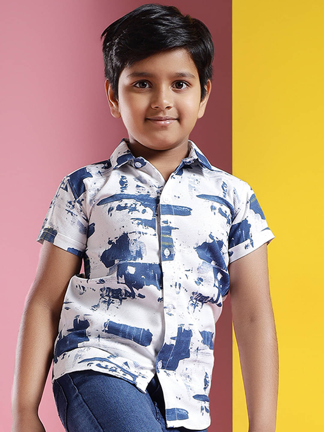 ALY JOHN Pack of 1 Baby Boys 100% Cotton Half Sleeves Shirt ( Multicolor 4 )     			ALY JOHN Pack of 1 Baby Boys 100% Cotton Half Sleeves Shirt ( Multicolor 4 )