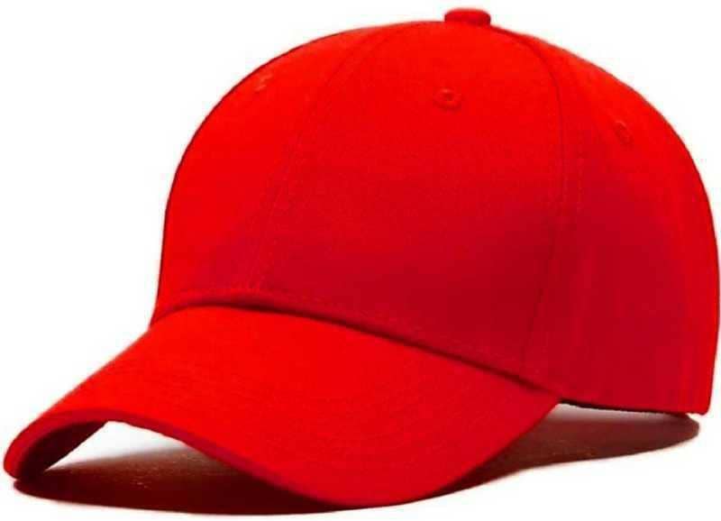 Alamos Pack of 1 Cotton Men's Cap ( Red )