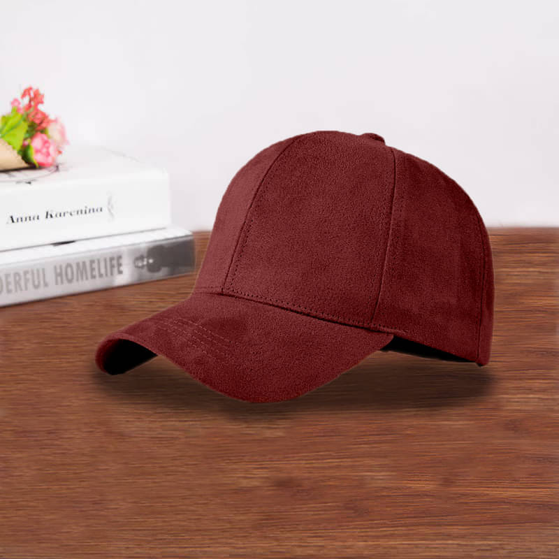 Alamos Pack of 1 Suede Men's Cap ( Red ) Alamos Pack of 1 Suede Men's Cap ( Red )