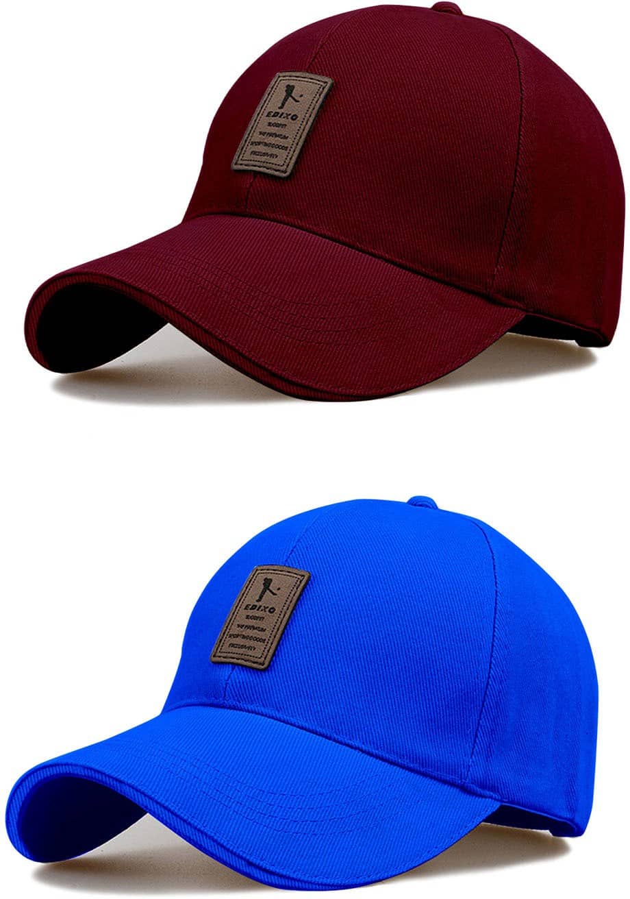 Alamos Pack of 2 Cotton Men's Cap ( Maroon )