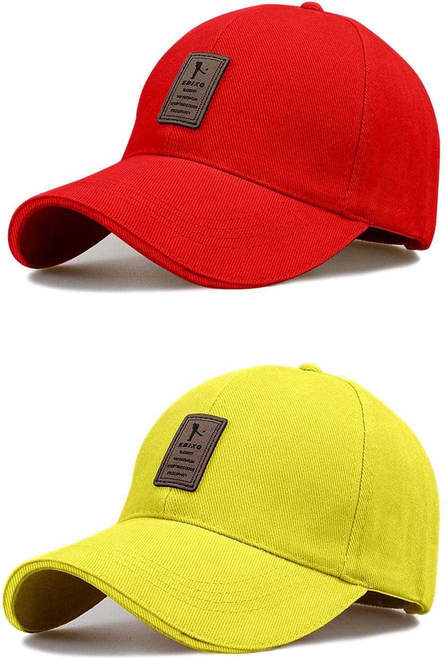 Alamos Pack of 2 Cotton Men's Cap ( Red )