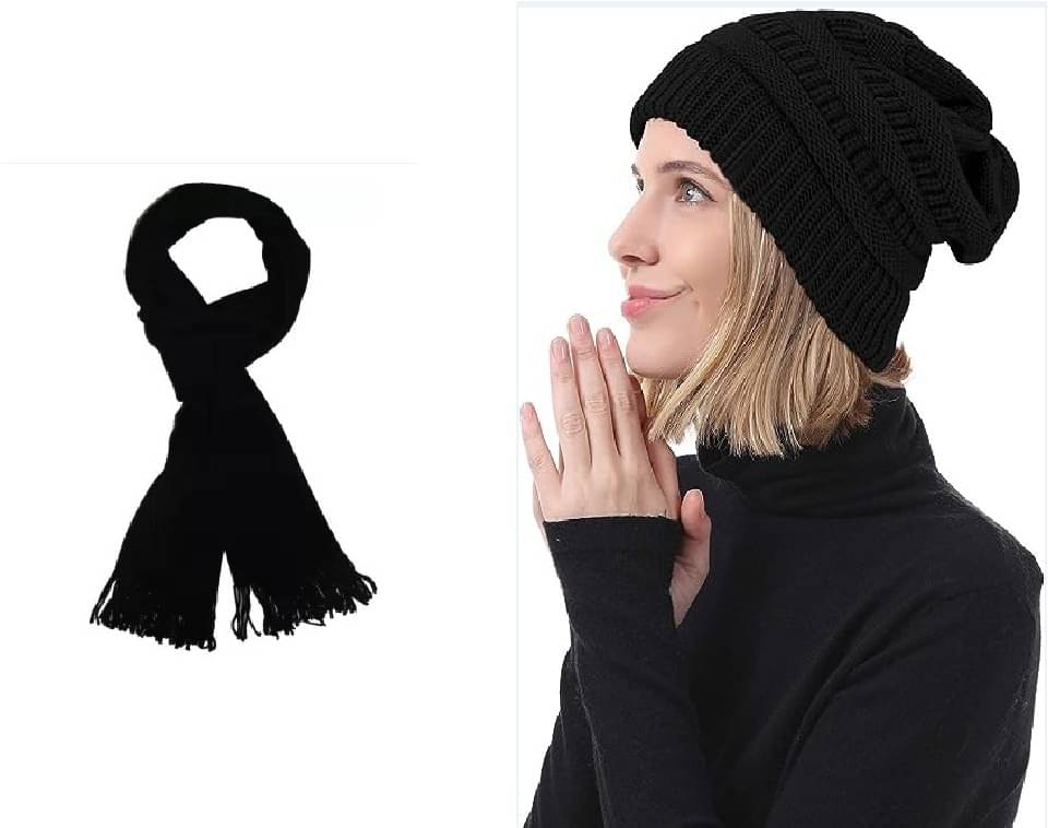 Alamos Pack of 2 Woollen Men's Cap ( Black ) Alamos Pack of 2 Woollen Men's Cap ( Black )