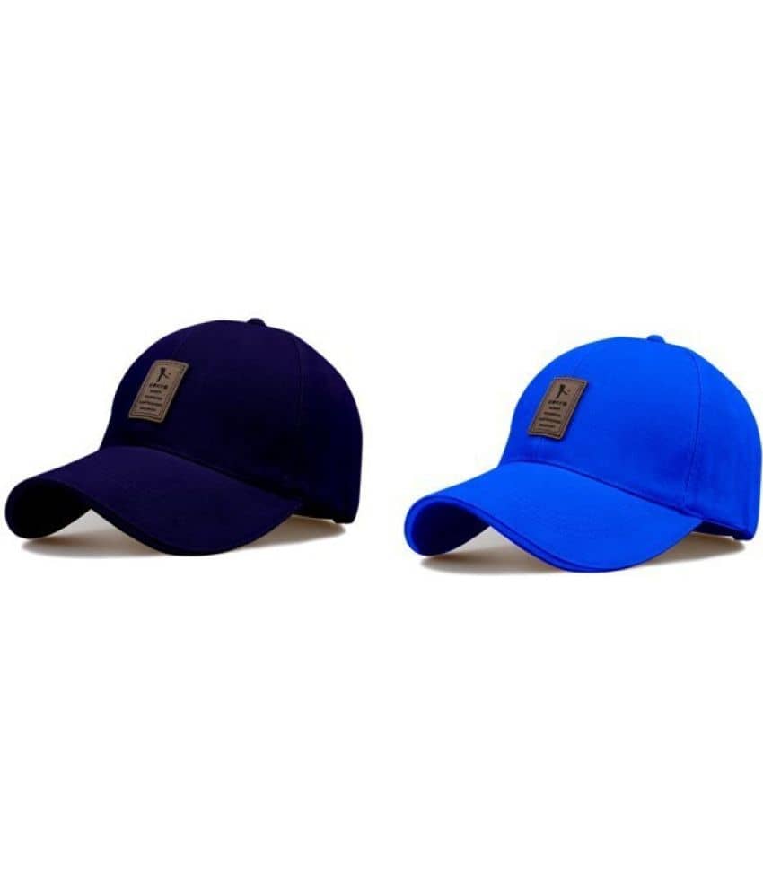Alamos Pack of 2 cotton Men's Cap ( Navy )