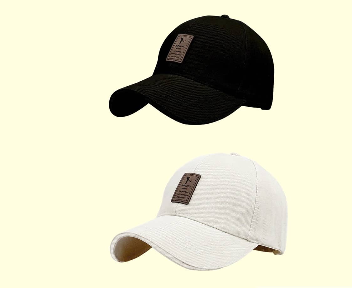 Alamos Pack of 2 cotton Men's Cap ( Black )