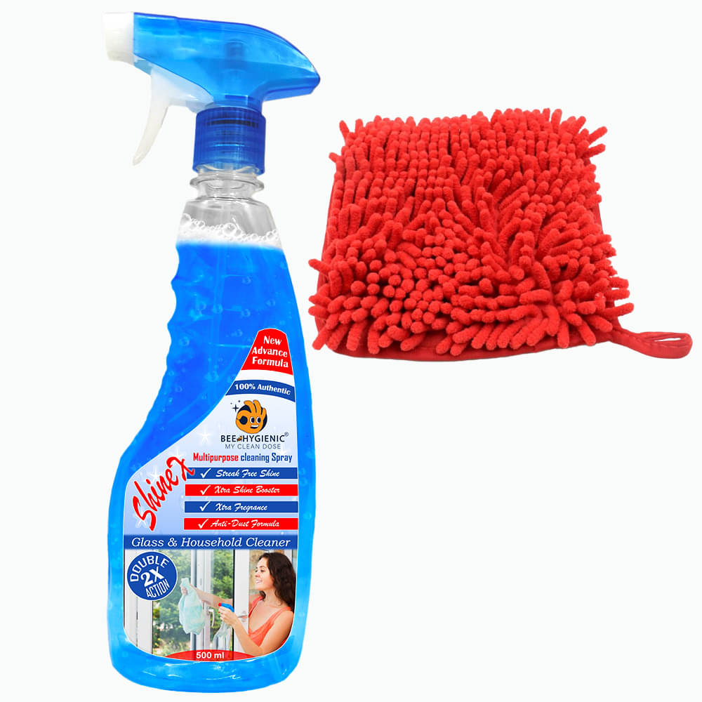     			BEE HYGIENIC Glass Cleaner Spray Ragular 500 mL Pack of 2