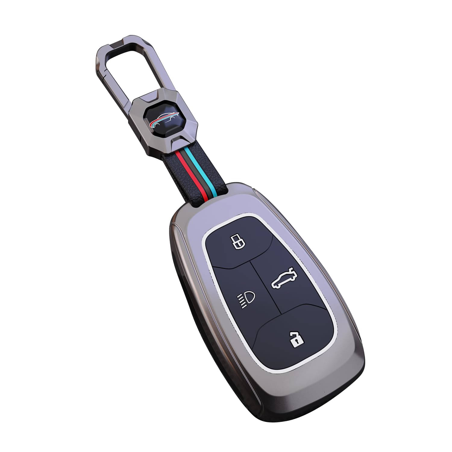     			BKN Premium Metal Soft Car Key Cover Shell with Keychain & Full Protection Compatible with Tata Nexon | Harrier | Safari | Altroz | Tigor | EV | Punch | Tiago EV Electric 4 Button Smart Key Only