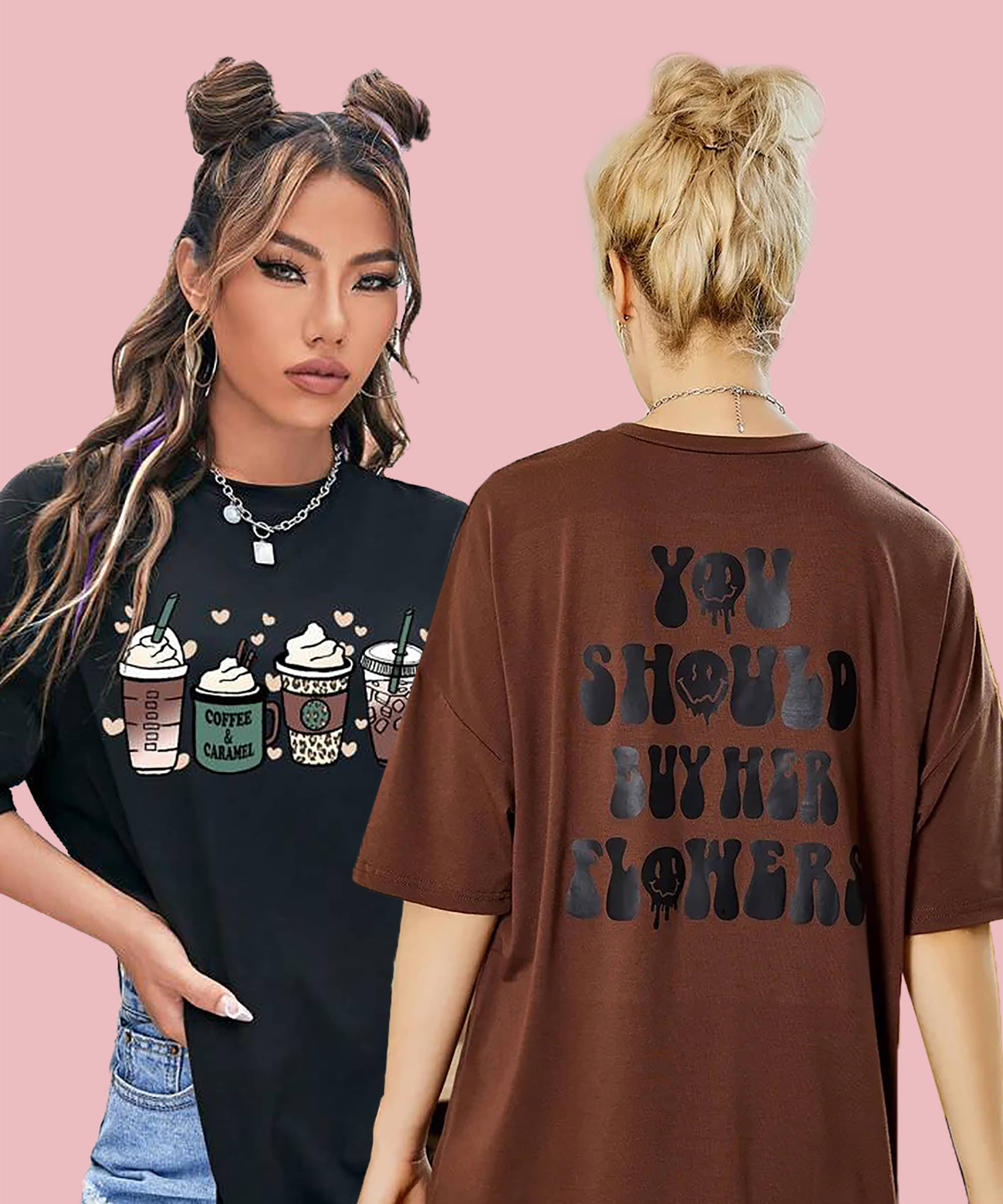 Christy World Women Cotton Printed Oversized Fit Round Neck T-Shirt ( Multicolor 9 ) Christy World Women Cotton Printed Oversized Fit Round Neck T-Shirt ( Multicolor 9 )