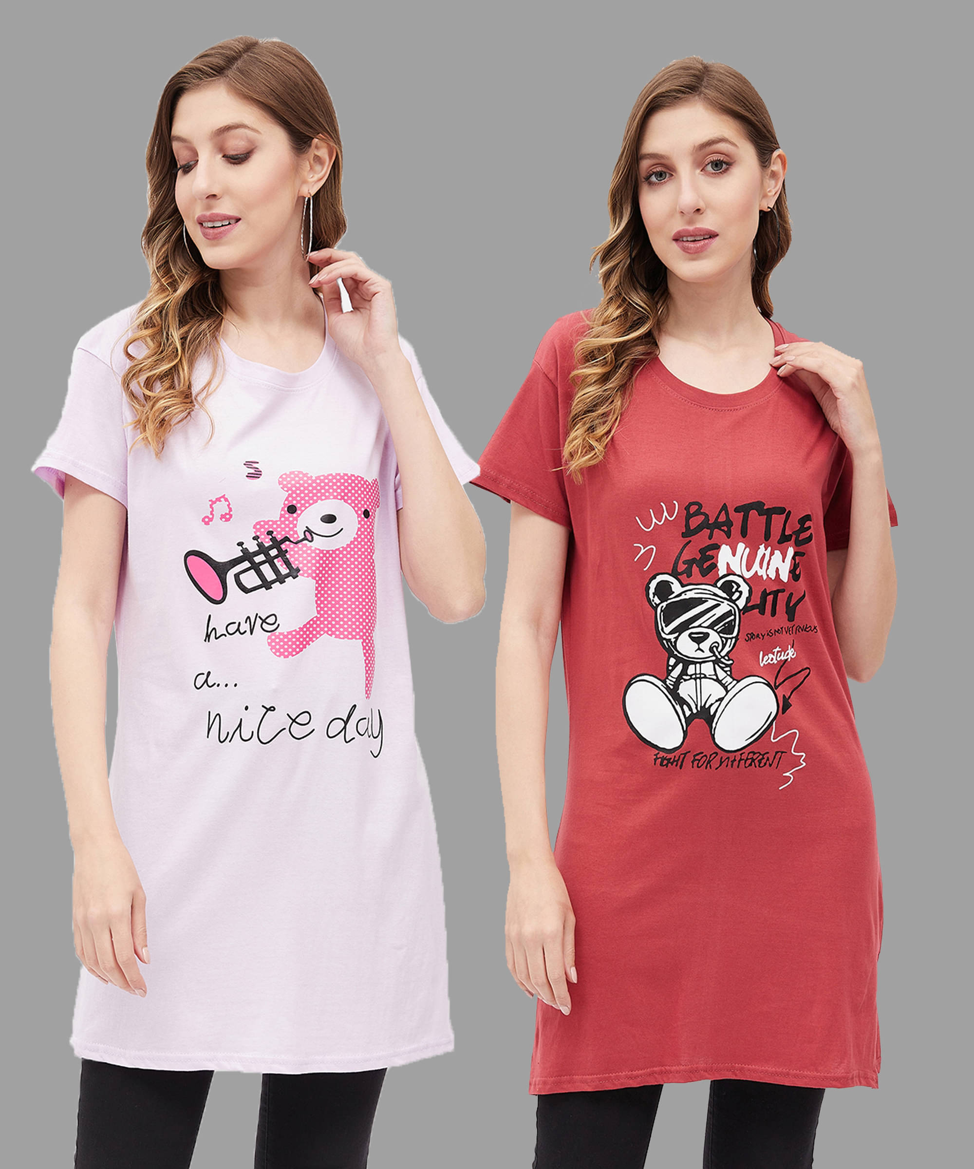    			Christy World Women Cotton Printed Regular Fit Round Neck T-Shirt ( Multicolor 6 )