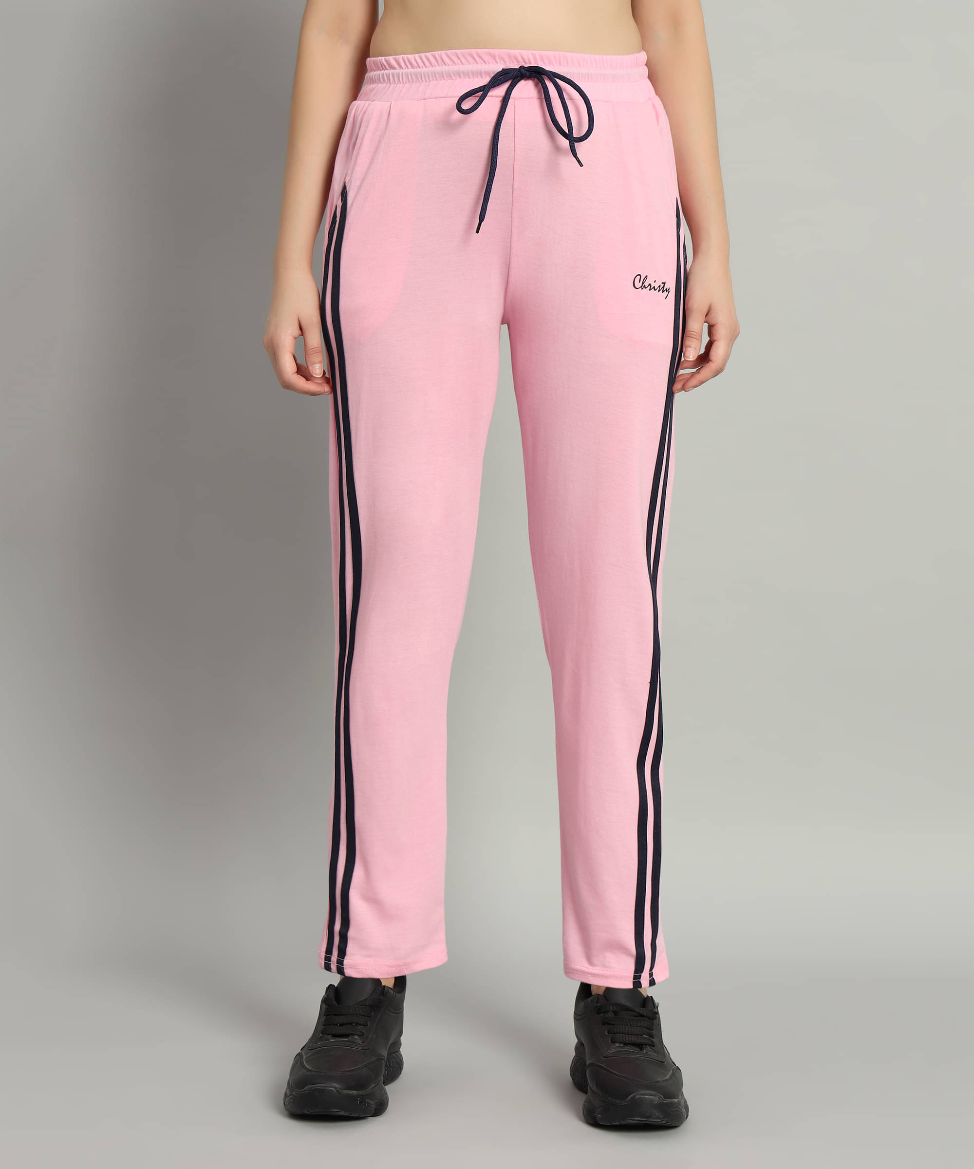     			Christy World Pink Cotton Women's Running Trackpants ( Pack of 1 )