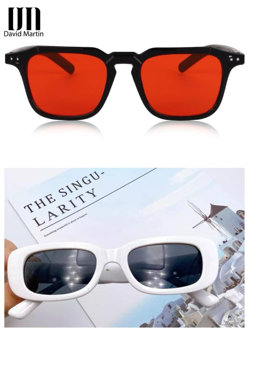 David Martin Multicolor Square Sunglasses ( Pack of 2 ) David Martin Multicolor Square Sunglasses ( Pack of 2 )