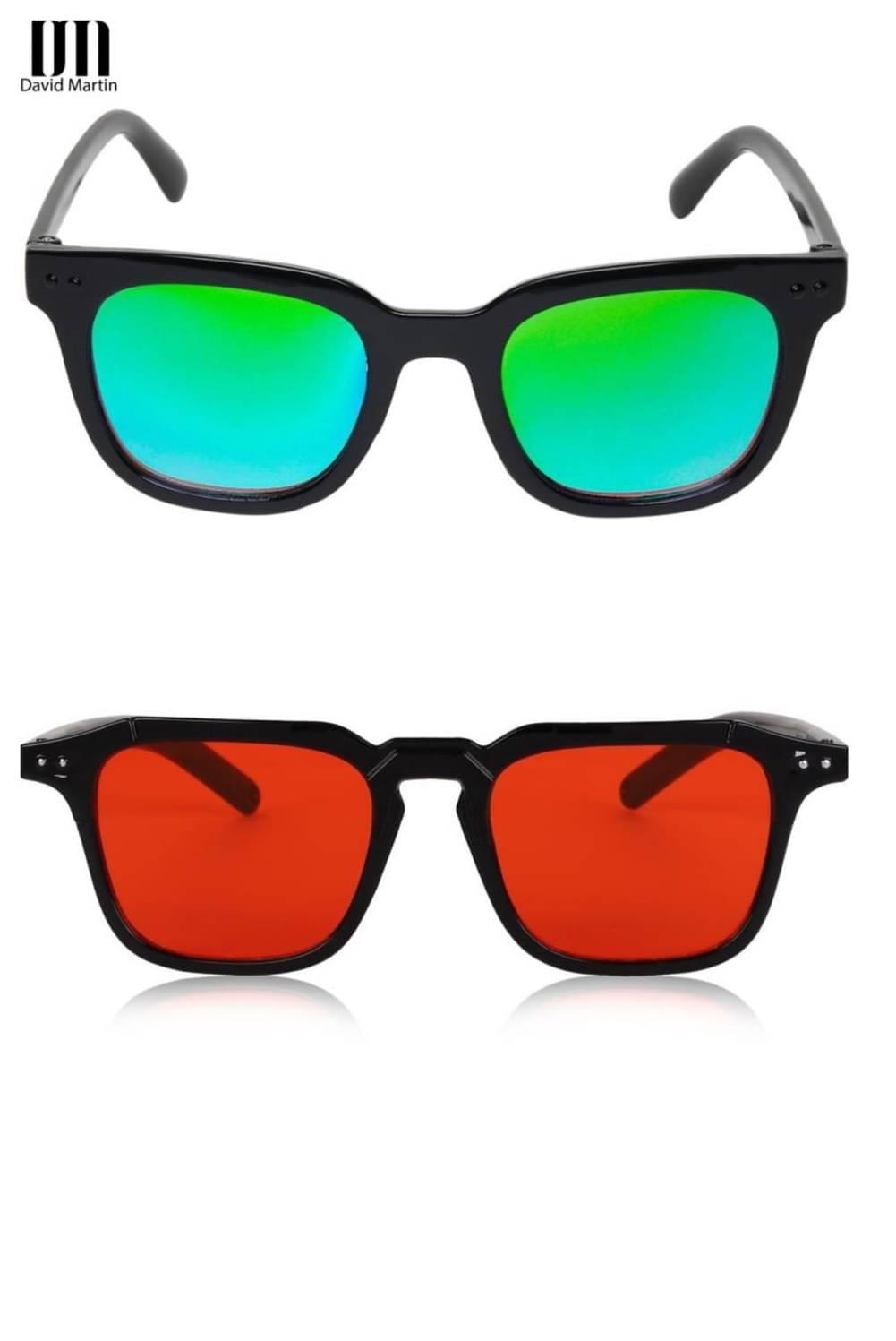David Martin Multicolor Square Sunglasses ( Pack of 2 ) David Martin Multicolor Square Sunglasses ( Pack of 2 )