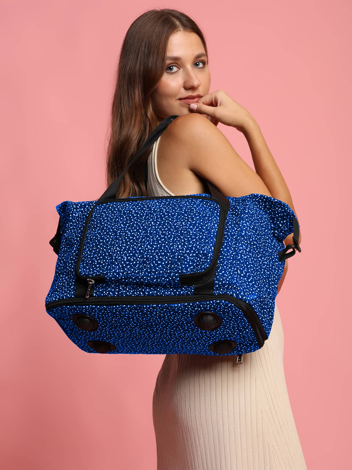     			ENSAC 10 Ltrs Blue Fabric Duffle Bag