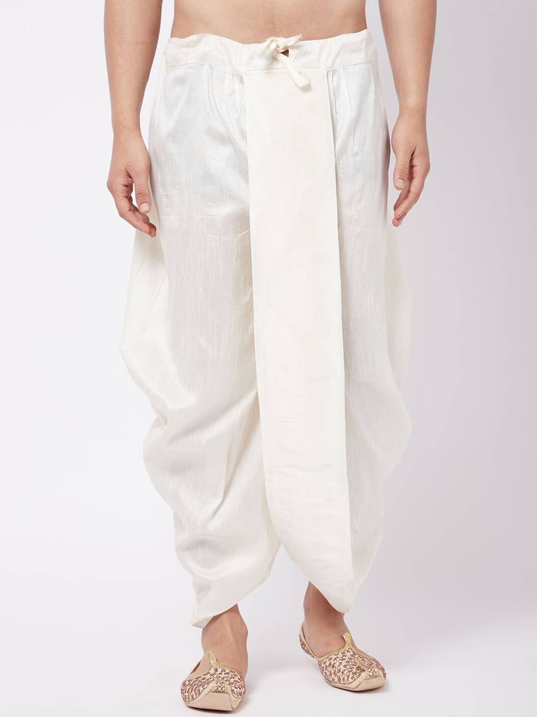 FANZI Silk Men's Dhoti White ( Pack of 1 ) FANZI Silk Men's Dhoti White ( Pack of 1 )