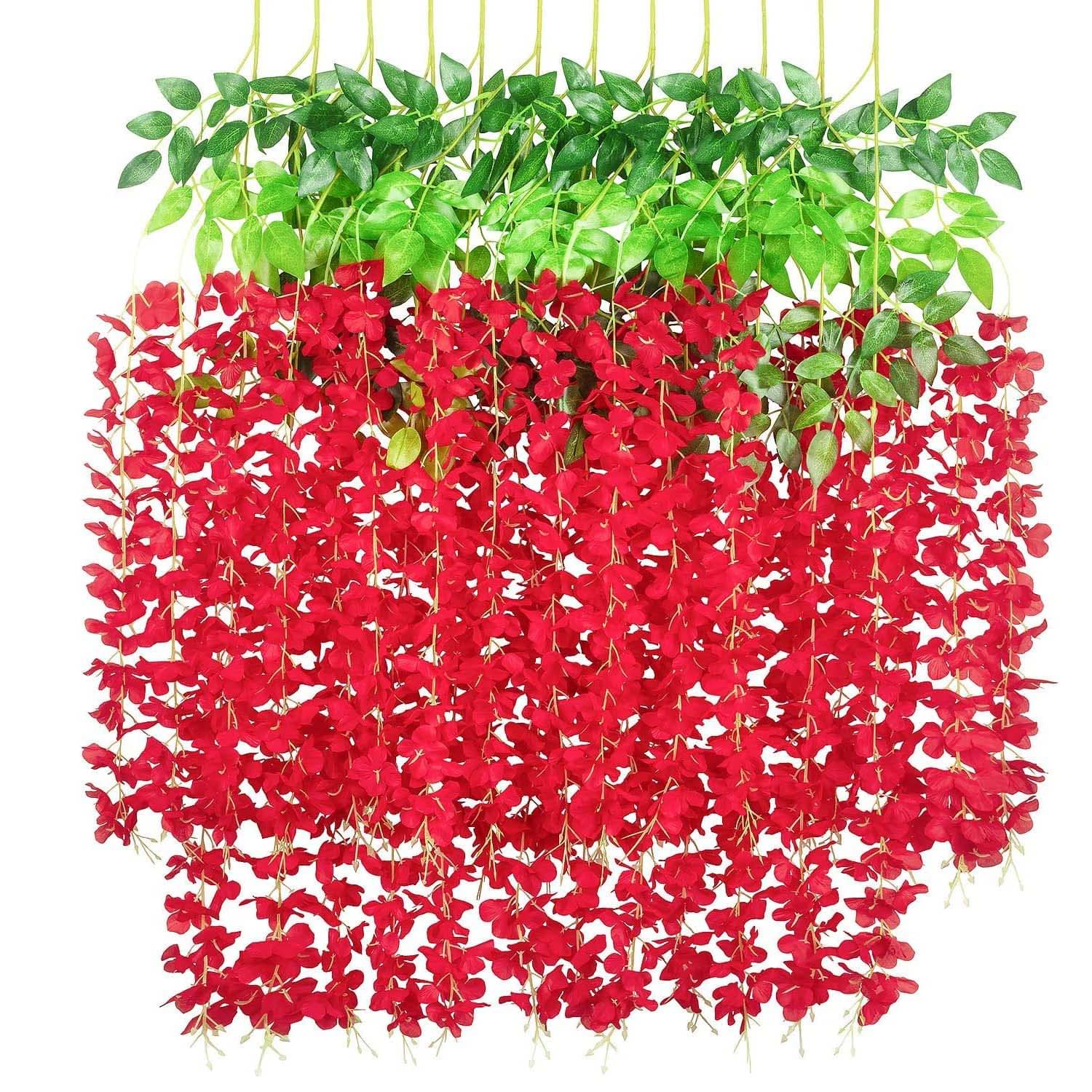 Green plant indoor - Red Wild Artificial Flowers Bunch ( Pack of 12 ) Green plant indoor - Red Wild Artificial Flowers Bunch ( Pack of 12 )