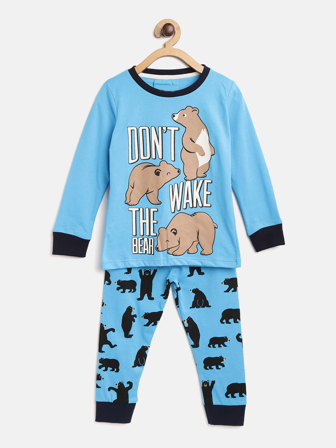Lazy Shark Pack of 1 Boys Cotton Blend Nightsuit Set ( Blue ) Lazy Shark Pack of 1 Boys Cotton Blend Nightsuit Set ( Blue )