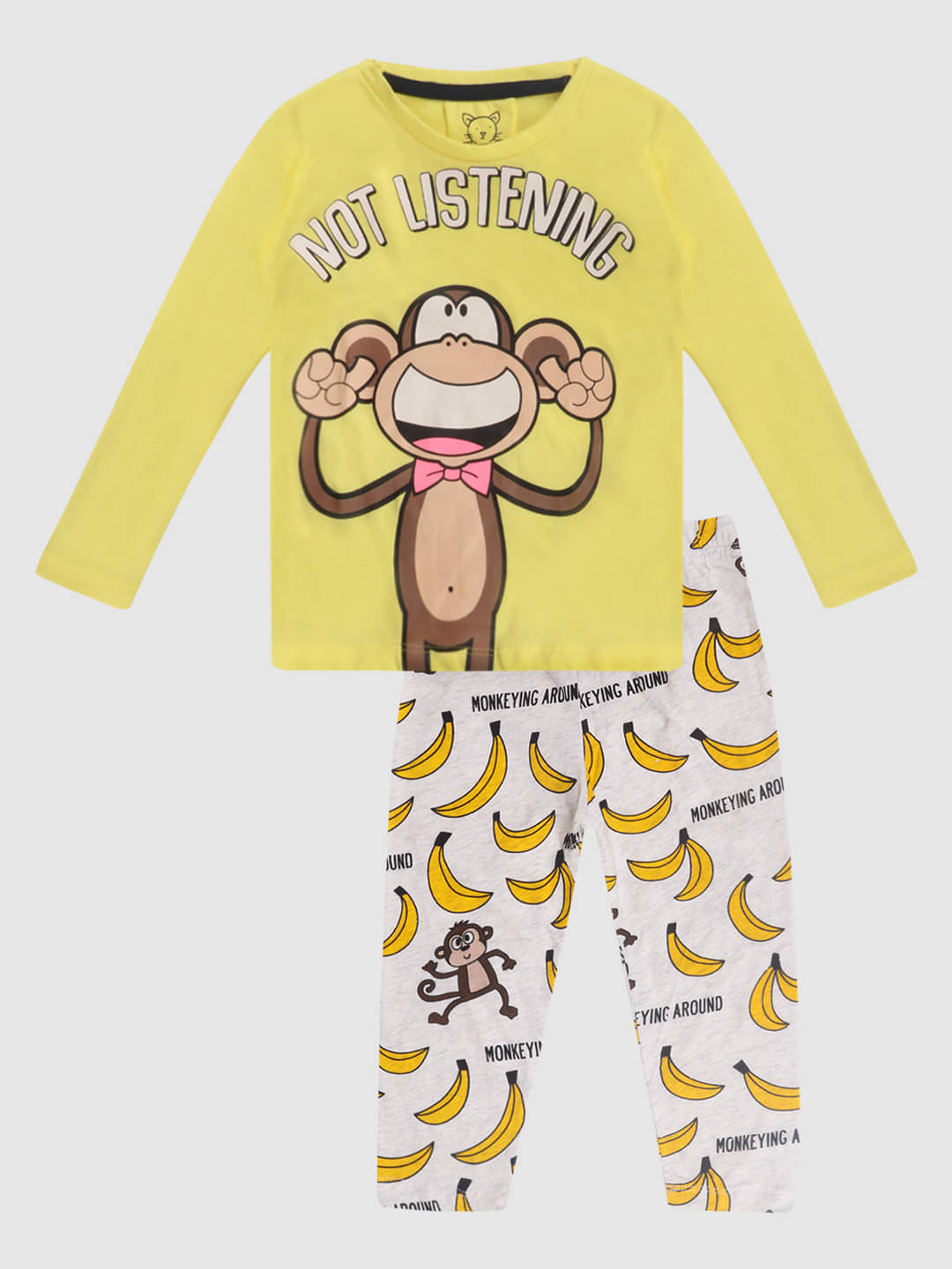 Lazy Shark Pack of 1 Boys Cotton Blend Nightsuit Set ( Yellow ) Lazy Shark Pack of 1 Boys Cotton Blend Nightsuit Set ( Yellow )