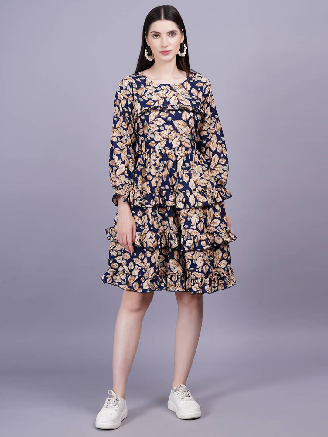 Oh Mi Dios Women Viscose Rayon Printed Gown ( Blue ) Oh Mi Dios Women Viscose Rayon Printed Gown ( Blue )