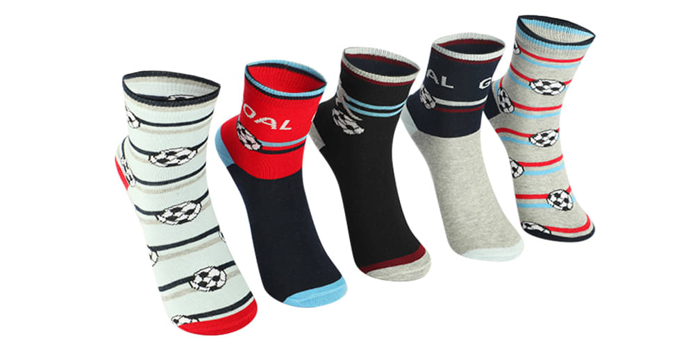     			PRIMESOX MOVE ON Pack of 5 Boys Cotton Full Length Socks ( Multocolor 14 )