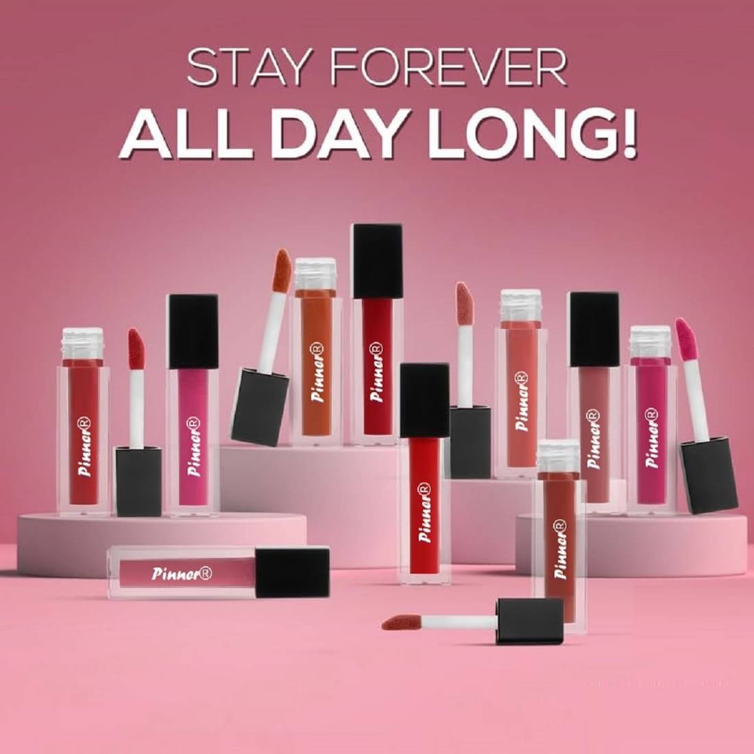     			Pinner Multi Shade Everyday use Matte Lipstick (Set of 10)
