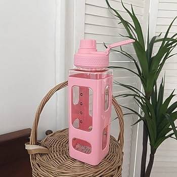 Stysol Square bottle set of 1 Pink Plastic Water Bottle 1000 mL ( Set of 1 ) Stysol Square bottle set of 1 Pink Plastic Water Bottle 1000 mL ( Set of 1 )