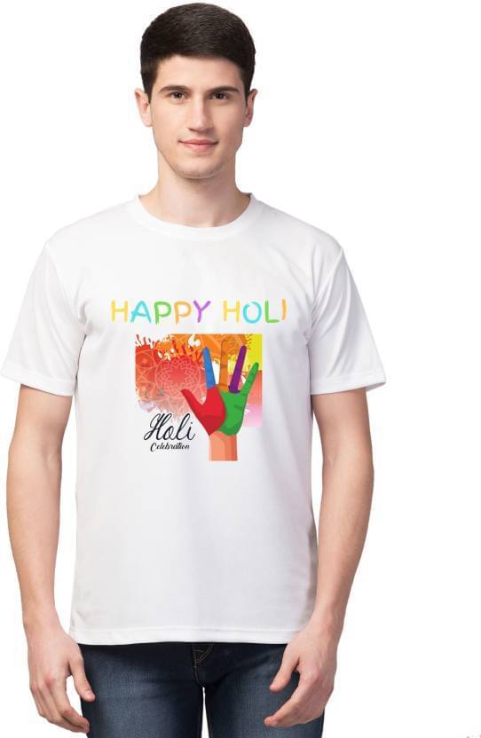 Vrinde Polyester Regular Fit Printed Half Sleeves Men's Round T-Shirt - Multicolor3 ( Pack of 1 ) Vrinde Polyester Regular Fit Printed Half Sleeves Men's Round T-Shirt - Multicolor3 ( Pack of 1 )