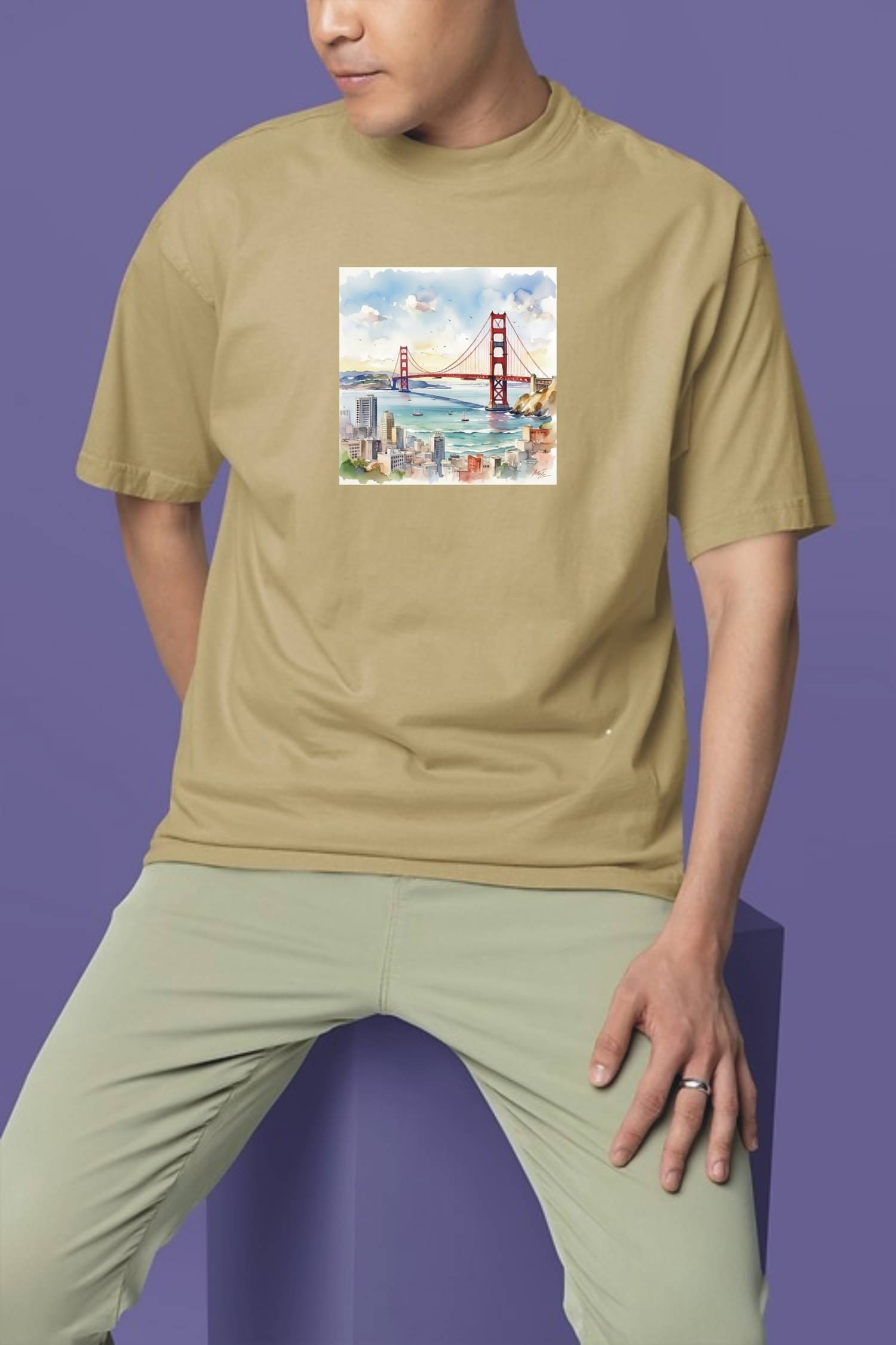 Zyra Fashion Cotton Blend Oversized Fit Printed Half Sleeves Men's Round T-Shirt - Beige ( Pack of 1 ) Zyra Fashion Cotton Blend Oversized Fit Printed Half Sleeves Men's Round T-Shirt - Beige ( Pack of 1 )