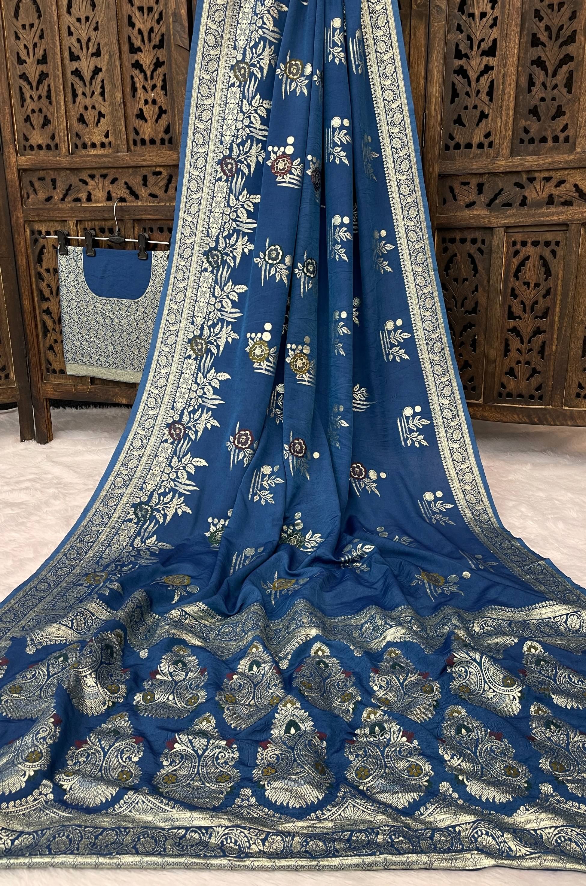 fab woven Kanjivaram Silk Woven Saree With Unstitched Blouse Piece ( Teal )     			fab woven Kanjivaram Silk Woven Saree With Unstitched Blouse Piece ( Teal )