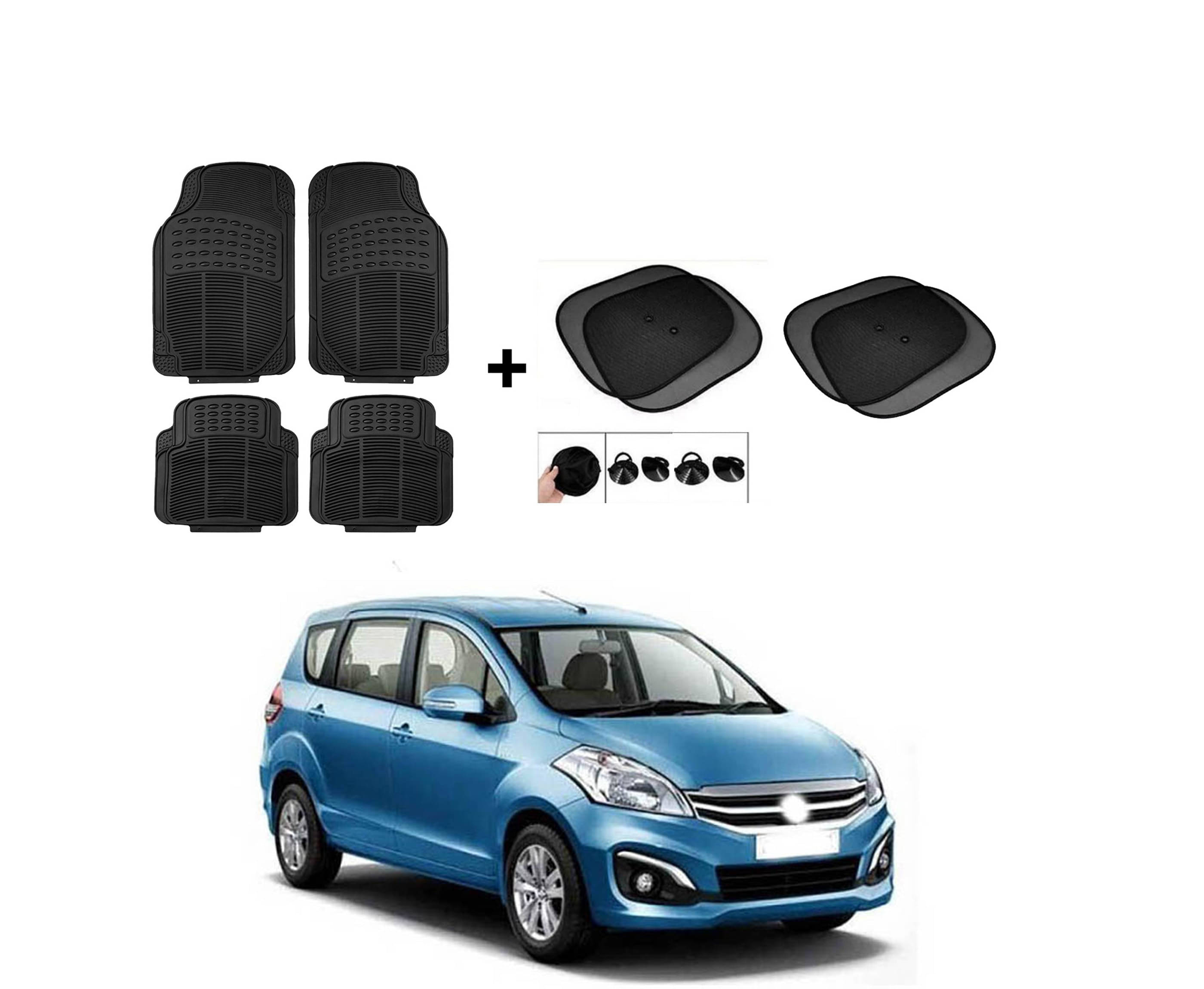ARLOOK Car Rubber Foot Mat (Set Of 4) + Sunshades (Set Of 4) For Maruti Suzuki Ertiga (All Models) ARLOOK Car Rubber Foot Mat (Set Of 4) + Sunshades (Set Of 4) For Maruti Suzuki Ertiga (All Models)