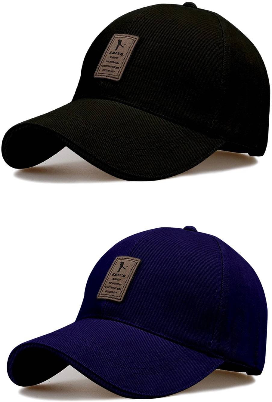 Alamos Pack of 2 Cotton Men's Cap ( Black ) Alamos Pack of 2 Cotton Men's Cap ( Black )