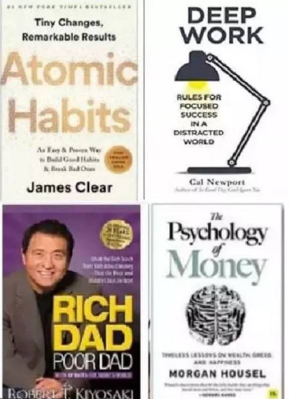 Atomic Habits + The Psychology of Money + Rich Dad Poor Dad + Deep Work Atomic Habits + The Psychology of Money + Rich Dad Poor Dad + Deep Work